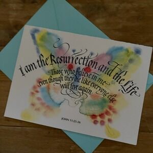 I am the Resurrection And the Life Happy Christmas Card His‎ Delight! Greetings